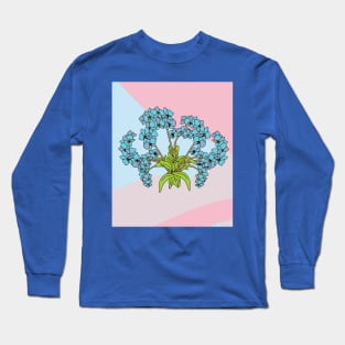 Vintage Flowers Orchids Colorful Long Sleeve T-Shirt